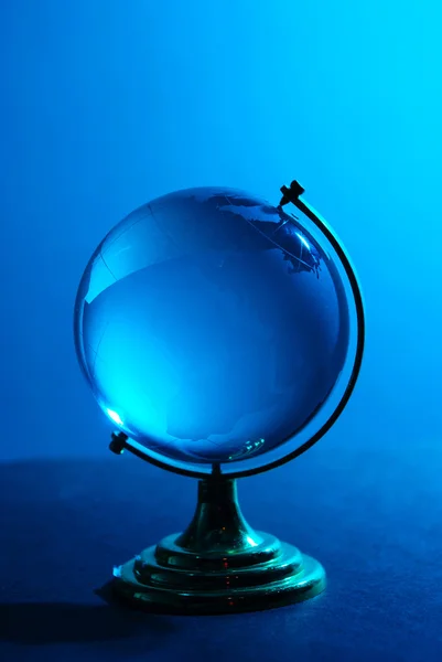 Niebieskie szkło globe wysokiej rozdzielczości obrazu — Zdjęcie stockowe