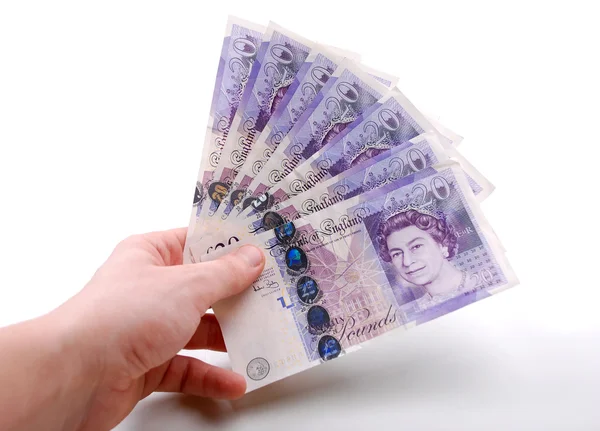 Twenty pound notes — Stock Photo, Image