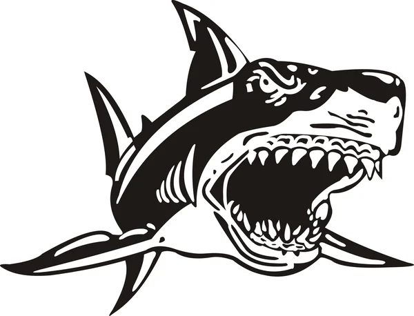 攻击鲨鱼 — 图库矢量图片