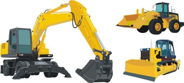 Construction machinery clipart