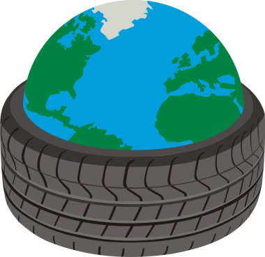 Planet of wheels clipart