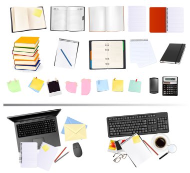 Business and office supplies. Vector. clipart