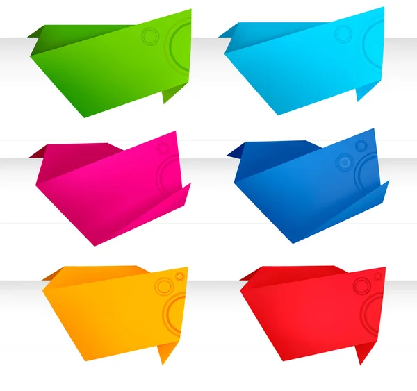 Abstract origami spraakbel vector achtergrond. — Stockvector