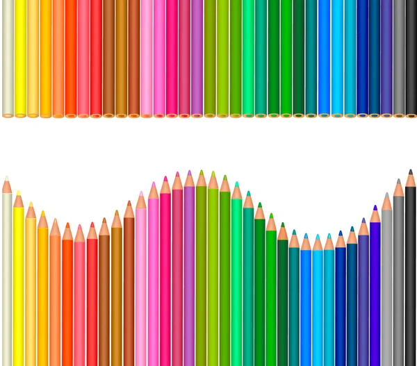 Fond avec crayons de couleur. Vecteur — Image vectorielle