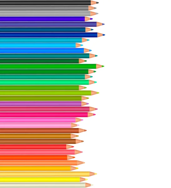 Achtergrond met kleur potloden. vector — Stockvector