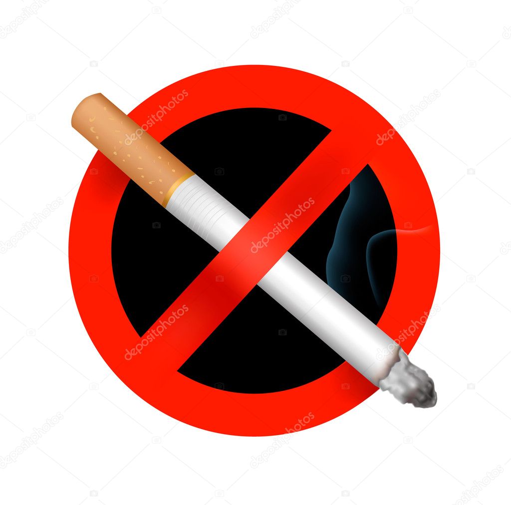 No smoking sign. Vector illustration.