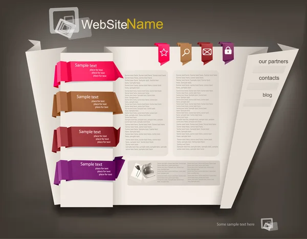 Modèle de conception de site Web d'entreprise. Illustration vectorielle . — Image vectorielle