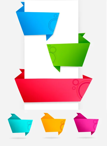 Abstrait origami parole bulle vecteur fond — Image vectorielle
