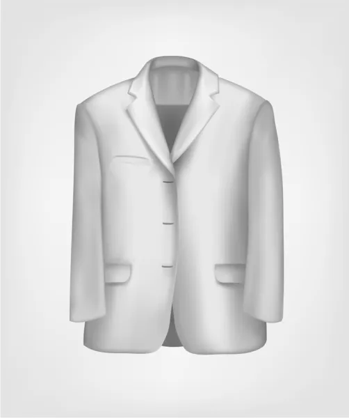 Der elegante weiße Anzug des Mannes. Vektorillustration. — Stockvektor