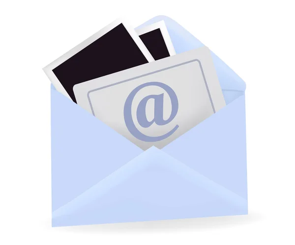 Открыть e-mail со значком электронной почты . — стоковый вектор