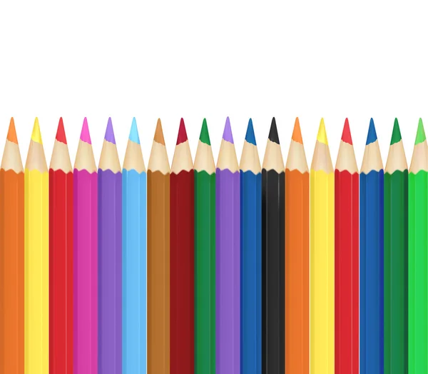 Φόντο με μολύβια χρώματος. διάνυσμα — Διανυσματικό Αρχείο