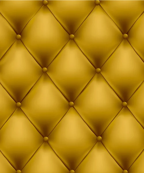 黄色のボタン房状の革の背景。ベクトル イラスト. — ストックベクタ