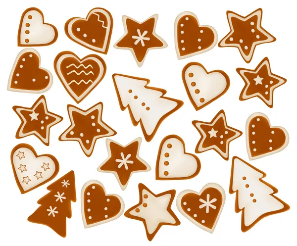 Christmas frame background of gingerbreads. Vector. — Stock Vector
