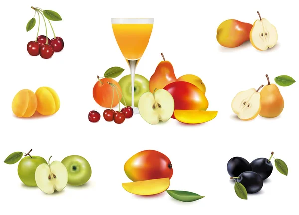 Groupe de fruits. Vecteur . — Image vectorielle