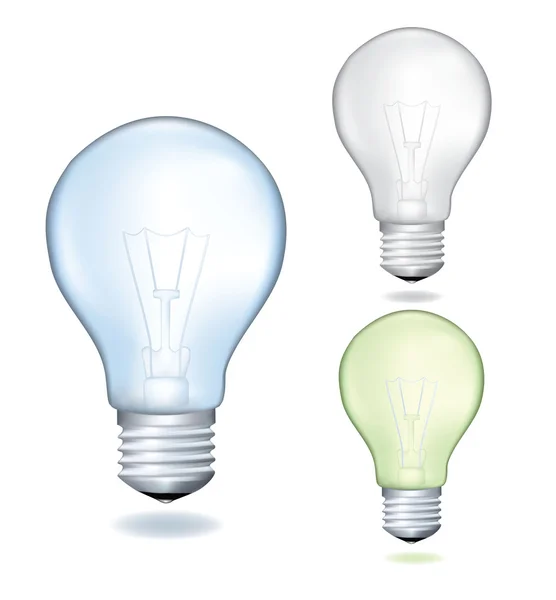 Set of a light bulbs. Realistic vector illustration. — Stock Vector