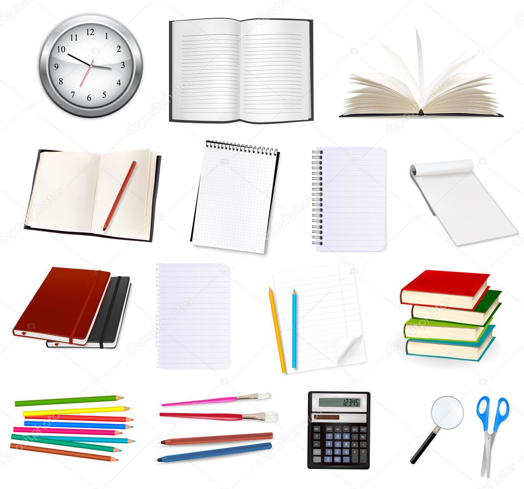 Business and office supplies. Vector illustration.