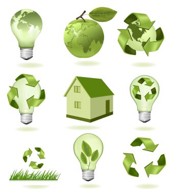 Big set of ecology icons. Vector. clipart