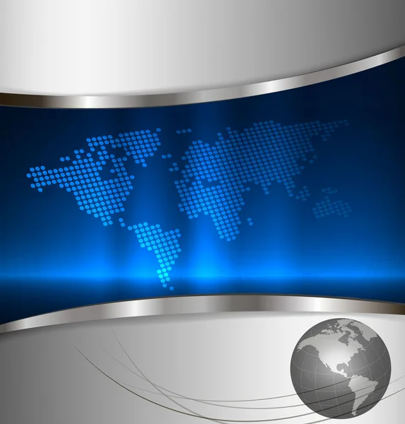 Business eleganten abstrakten Hintergrund mit Weltkarte. Vektorillustration — Stockvektor