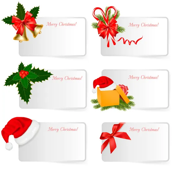 Set van winter christmas banners. vectorillustratie — Stockvector