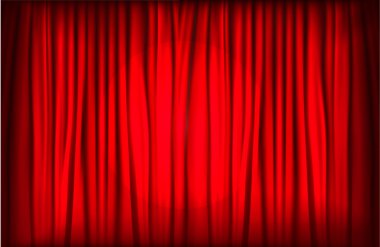 Background with red velvet curtain. clipart