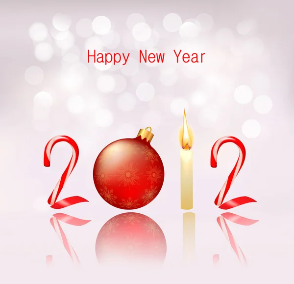 Mutlu yeni yıl 2012! Yeni yıl tasarım şablonu. vektör çizim. — Stok Vektör
