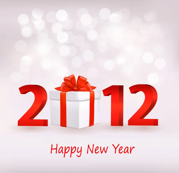 新年快乐 2012年 ！新的一年的设计模板。矢量插画. — 图库矢量图片