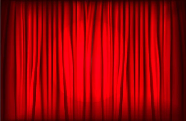赤いベルベットのカーテンの背景. — ストックベクタ