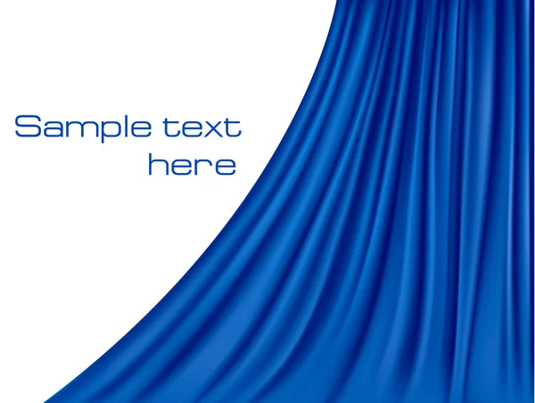 Fond avec rideau de velours bleu . — Image vectorielle