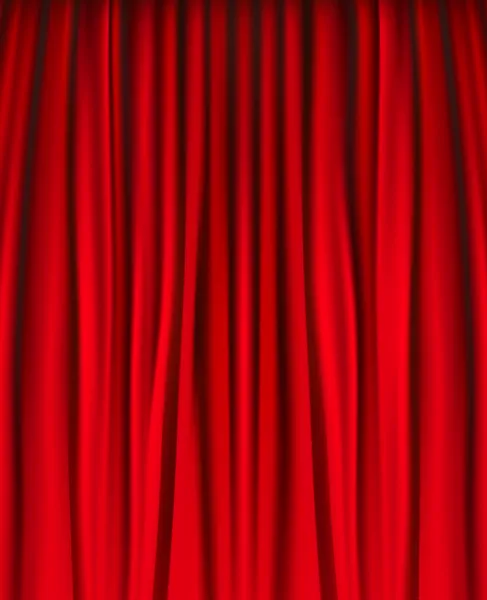 Fondo con cortina de terciopelo rojo . — Archivo Imágenes Vectoriales