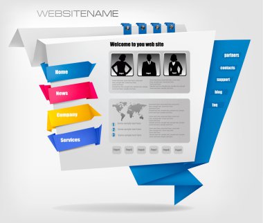 İş Web tasarım şablonları. vektör çizim.