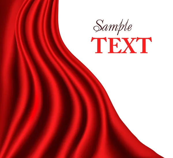 Fond avec rideau de velours rouge. Illustration vectorielle . — Image vectorielle