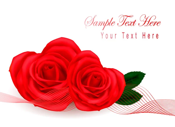 Walentynki kartkę z życzeniami z serca wykonane z róż. wektor. — Wektor stockowy