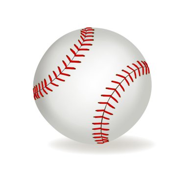 Baseball ball on a white background. Vector. clipart
