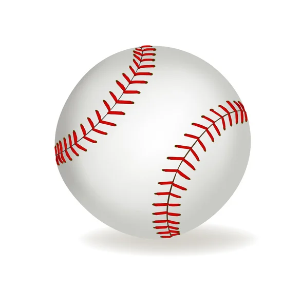 Baseballball auf weißem Hintergrund. Vektor. — Stockvektor