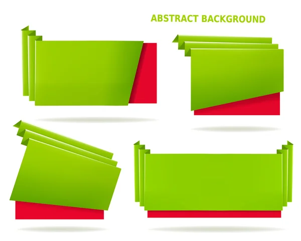 Büyük set renkli origami kağıt afiş. vektör çizim — Stok Vektör