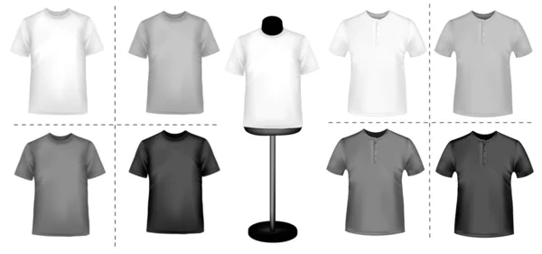 Modelo de design de t-shirt. Ilustração vetorial . — Vetor de Stock