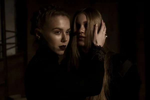 2 chica gótica — Foto de Stock