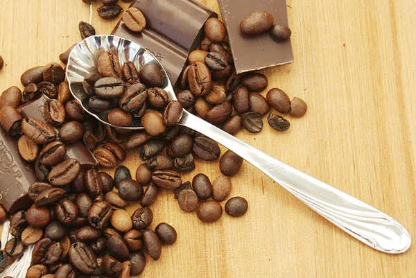 Fondo con granos de café — Foto de Stock