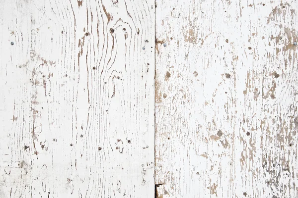 Wit geschilderde oude houten textuur — Stockfoto