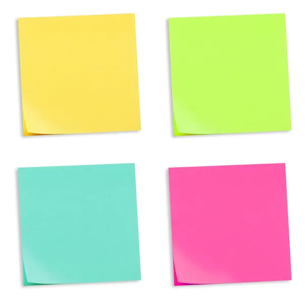 Conjunto de notas de memorando pegajosas coloridas — Fotografia de Stock