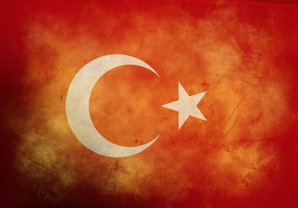 Гранж Турецкий флаг — стоковое фото