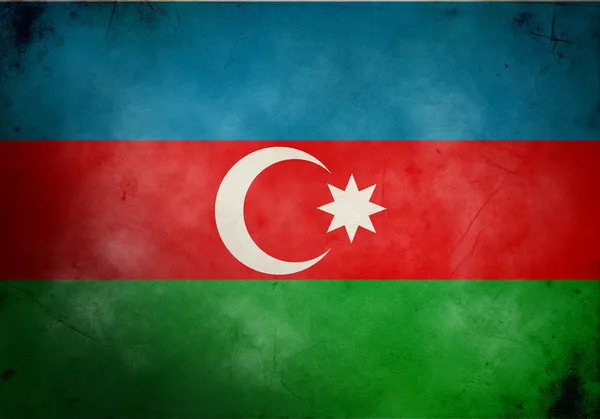 阿塞拜疆 grunge 旗 — 图库照片