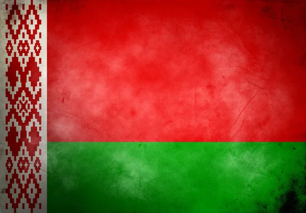 Beyaz Rusya grunge bayrağı — Stok fotoğraf