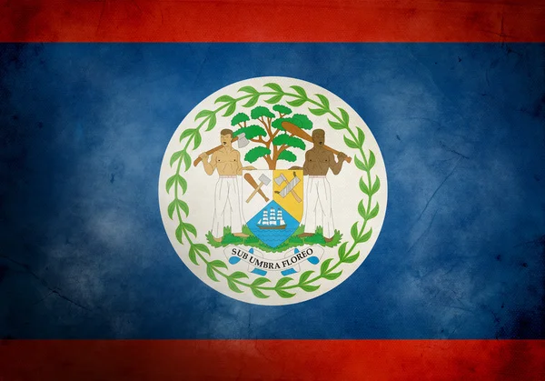 Bandeira do grunge de Belize — Fotografia de Stock