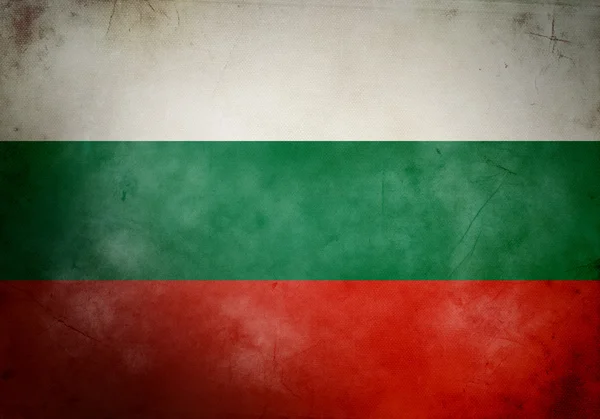Bulgarien grunge flagga — Stockfoto