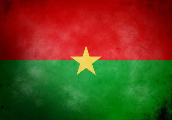 Burkina Faso Grunge vlag — Stockfoto
