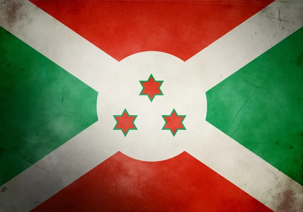 Burundi grunge flagga — Stockfoto