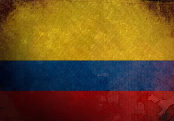 Колумбийский гранж-флаг — стоковое фото