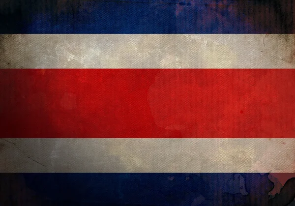 Costa Ricas Grunge-Flagge — Stockfoto