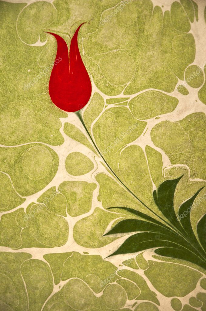 Ottoman Turkish Style Tulip Artwork ⬇ Stock Photo, Image by